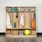 Emma and Oliver Wood School Coat Locker with Bench, Cubbies and Storage Organizer Hook